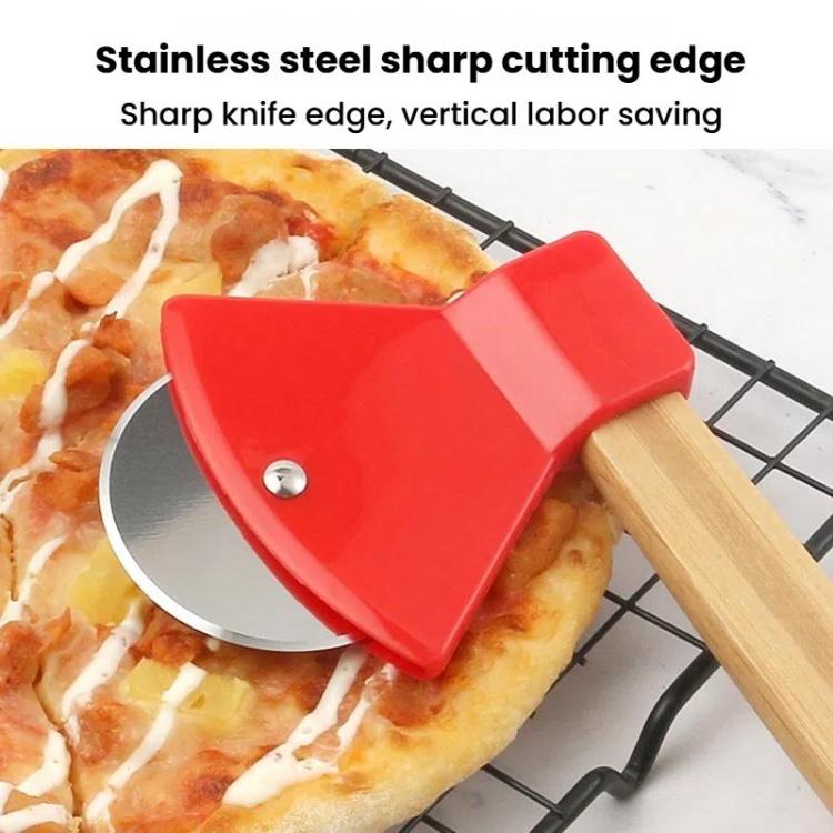 Axe Stainless Steel Pizza Cutter Baking Pizza Roller Knife Round Pie Cutter