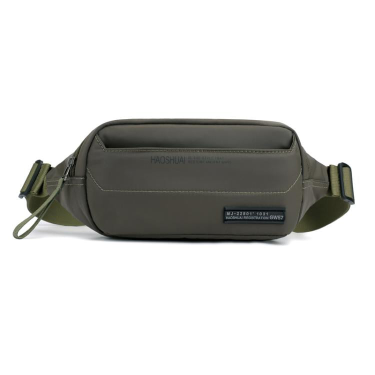 HAOSHUAI Men Outdoor Running Waist Bag Casual Chest Pouch Messenger Bag