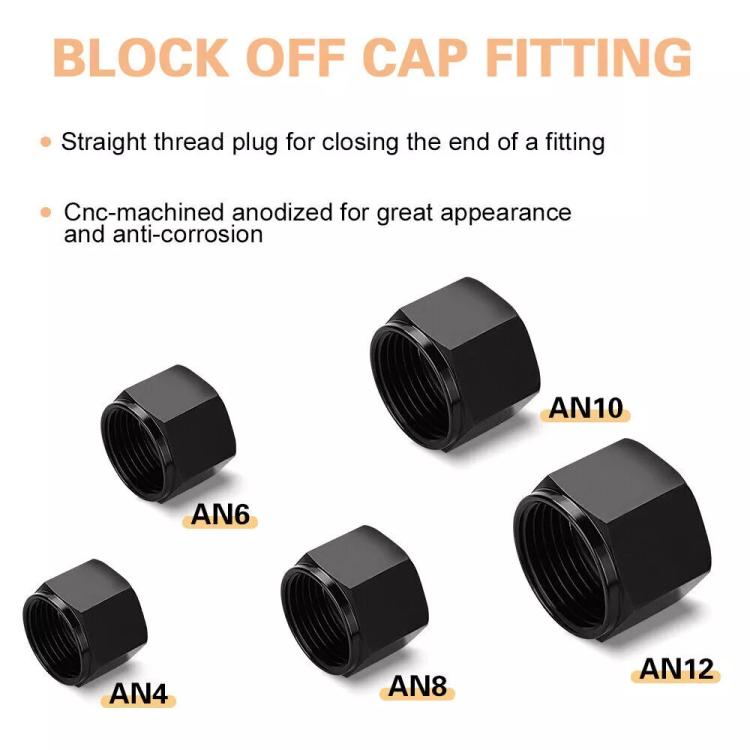 AN4 Oil Pipe Plug Aluminum Alloy Nut Car Modification Adapter