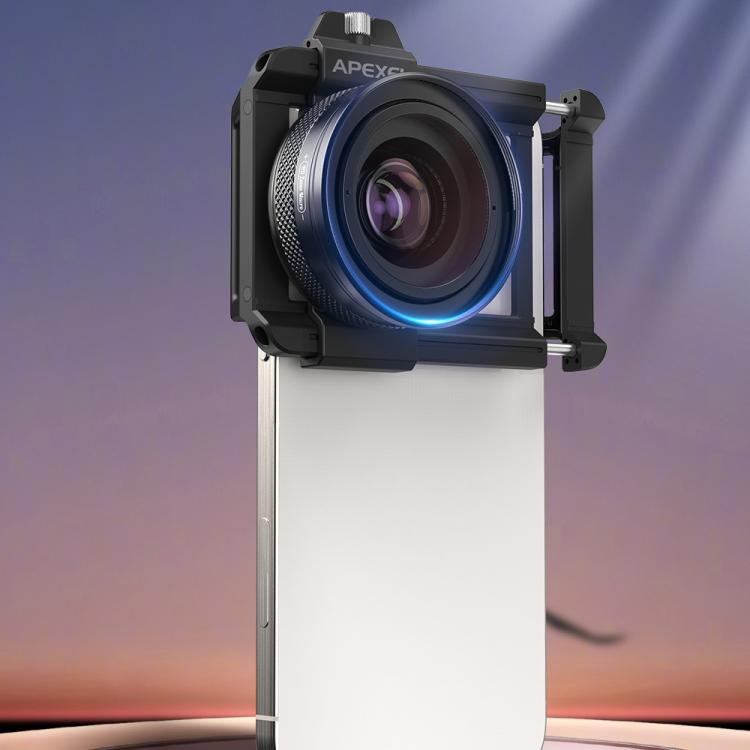 APEXEL APL-ZM100 10X-20X Fixed Focus Macro Cell Phone Lens For HD Close-up Photography - Black