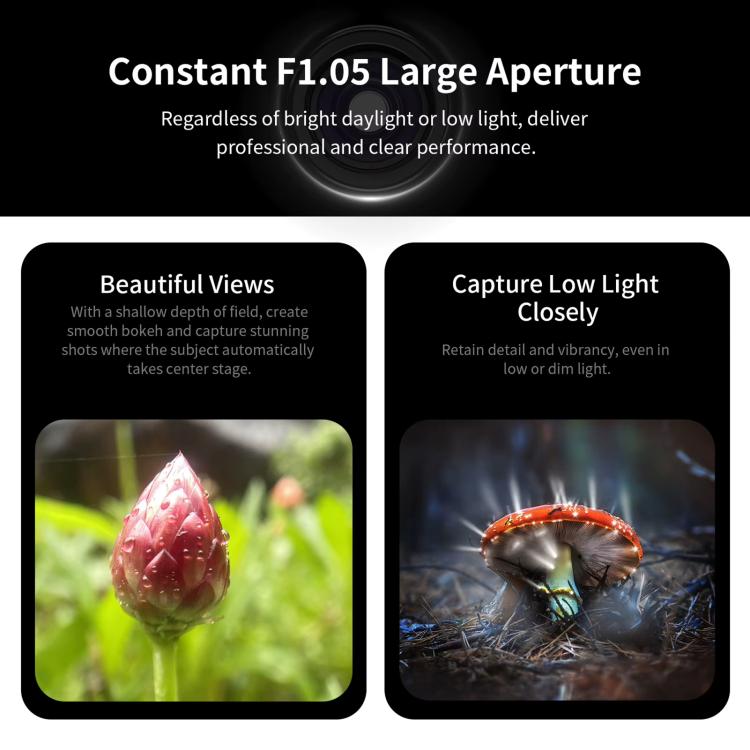 APEXEL APL-ZM100 10X-20X Fixed Focus Macro Cell Phone Lens For HD Close-up Photography - Black