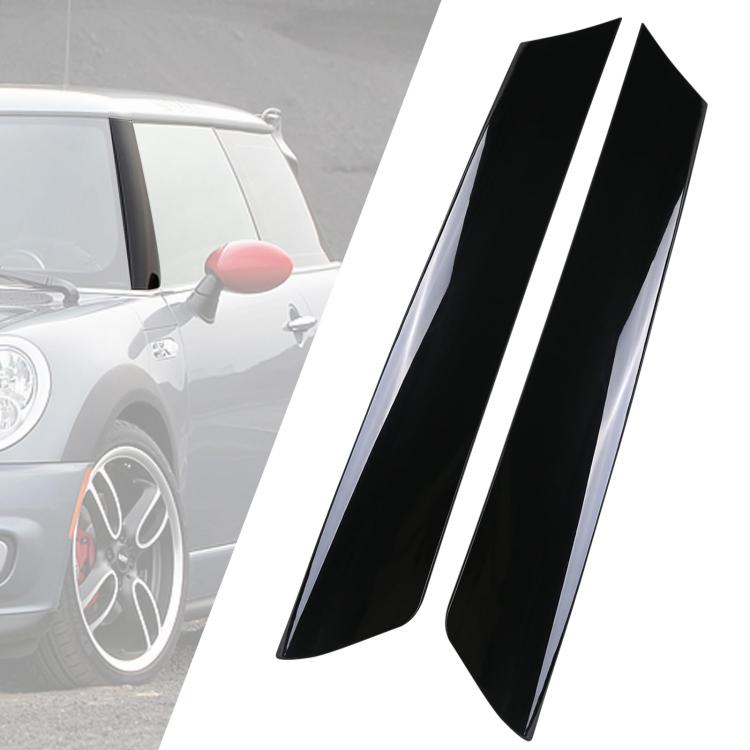 1pair For BMW Mini COOPER Front Windshield Trim Modification Accessories - 黑色