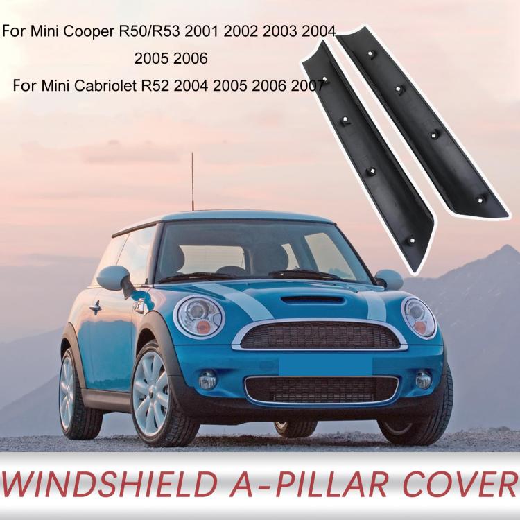 1pair For BMW Mini COOPER Front Windshield Trim Modification Accessories - 黑色