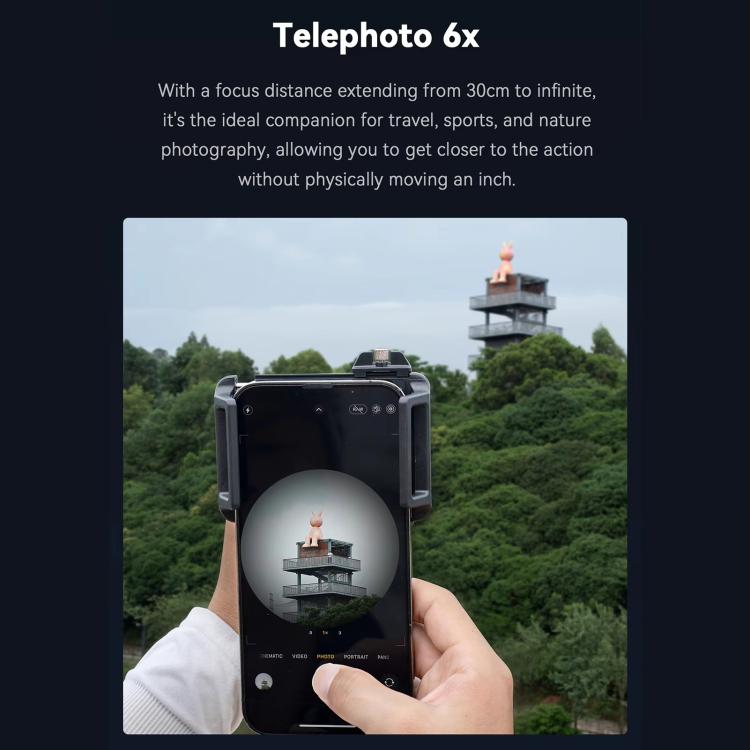 APEXEL APL-TM6 Portable 6X Telephoto Macro 2 In 1 Cell Phone Lens