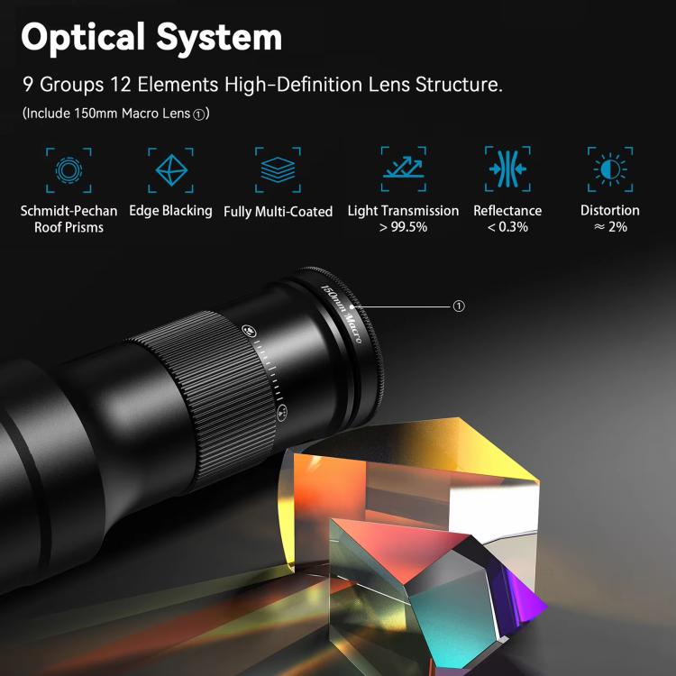APEXEL APL-TM6 Portable 6X Telephoto Macro 2 In 1 Cell Phone Lens