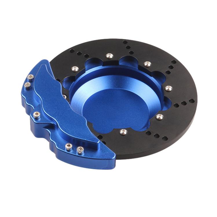 Car All-Aluminum Brake Disc Ashtray, Size: Rotating - Blue Black Edge