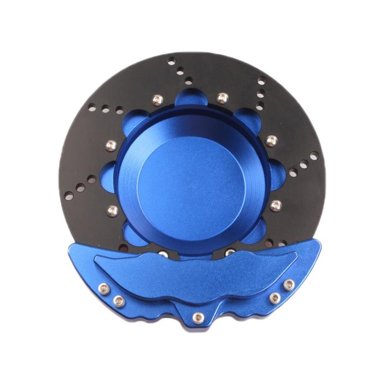 Car All-Aluminum Brake Disc Ashtray, Size: Rotating - Blue Black Edge