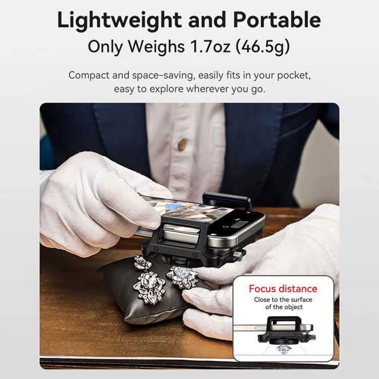 APEXEL APL-MS200 200x Portable Microscope Cell Phone Lens With LED/ UV Lights Built-in CPL Filter