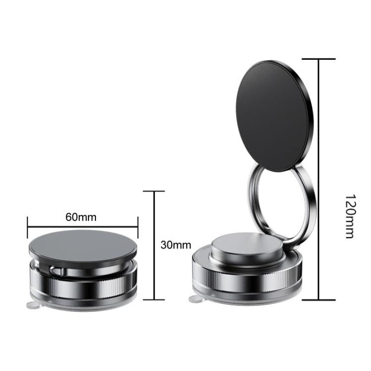 CCT28 Foldable Magnetic Car Cell Phone Navigation Holder - Black