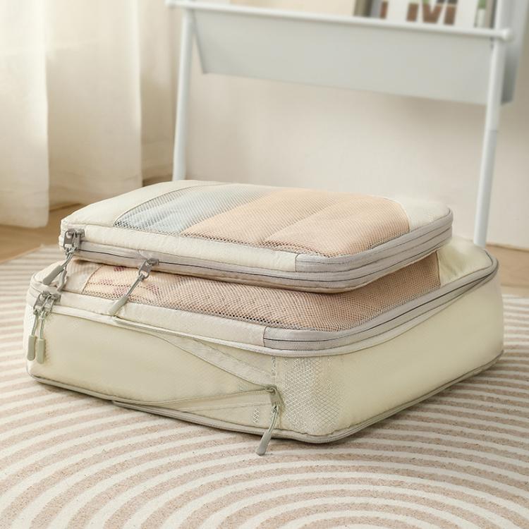 7 In 1 Mesh Compressed Travel Organizer Bag Luggage Clothes Shoes Toiletries Storage Bag