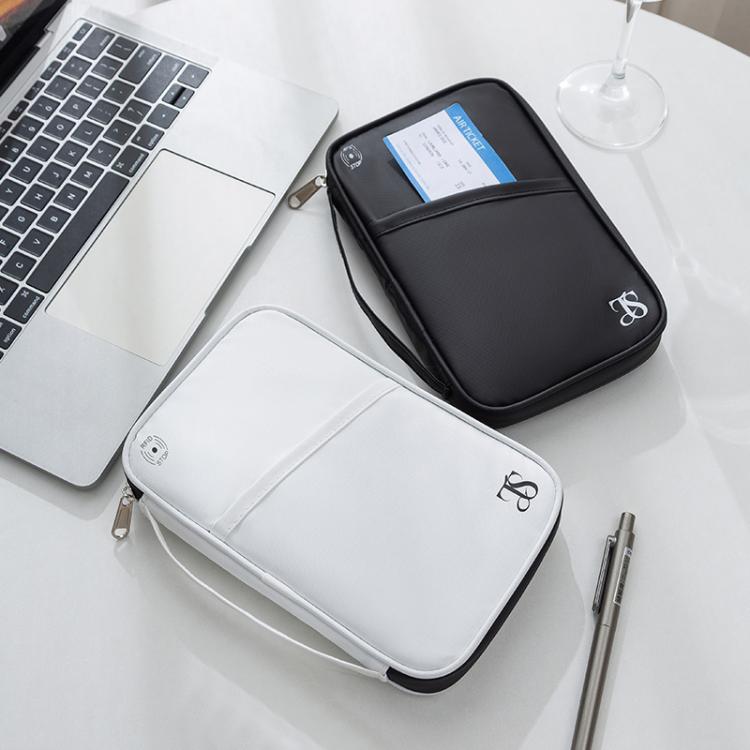 TRAVEL SEASON RFID Anti-theft Passport Clip ID Bag Waterproof Protective Case Travel Organizer Bag, Color: Small Black