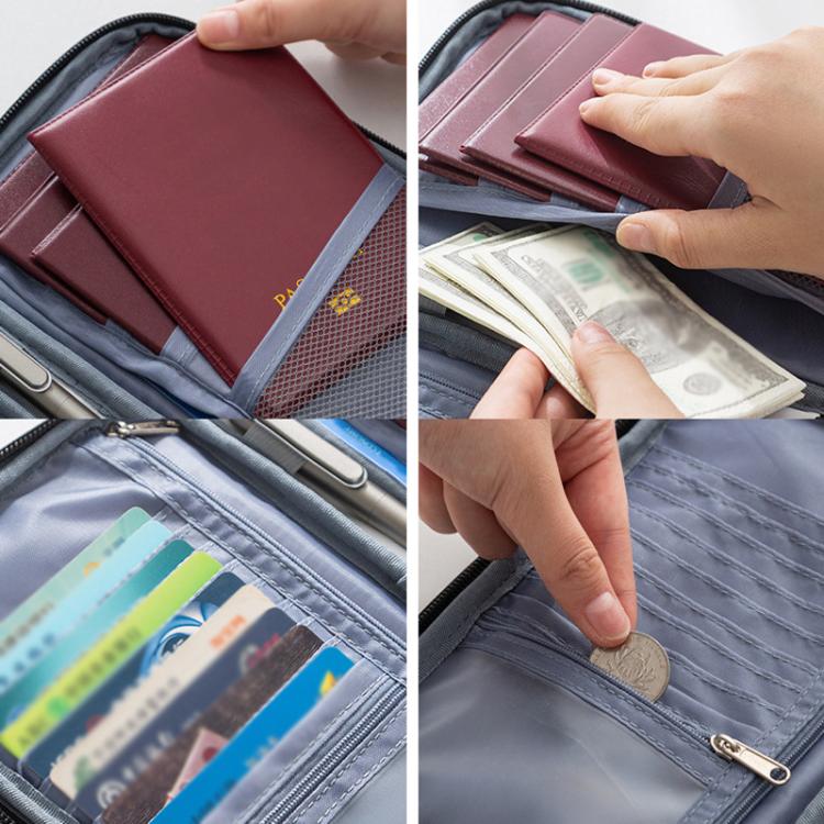 TRAVEL SEASON RFID Anti-theft Passport Clip ID Bag Waterproof Protective Case Travel Organizer Bag, Color: Large White