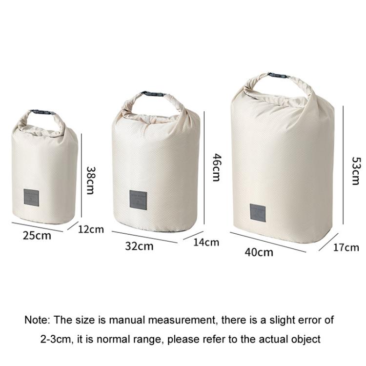 3pcs /Set Roll Mouth Travel Clothes Storage Bag Waterproof Handheld Coat Storage Compressible Dust Bag
