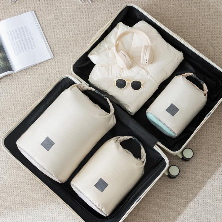 3pcs /Set Roll Mouth Travel Clothes Storage Bag Waterproof Handheld Coat Storage Compressible Dust Bag