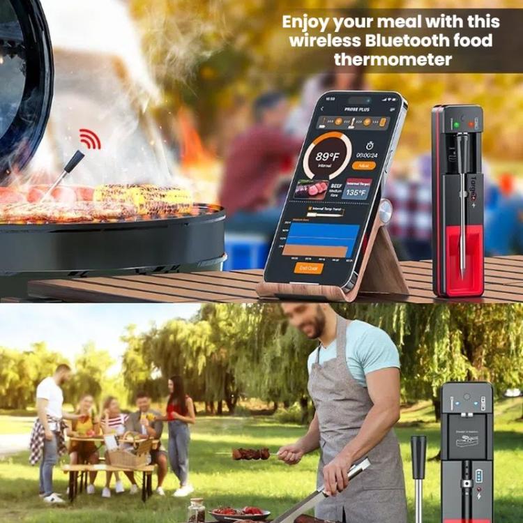Smart Wireless Bluetooth BBQ Grill Thermometer Home Use Kitchen Food Oven Thermometer - -10-105 Degrees Celsius