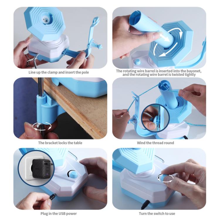 Electric Wool Winder YarnBalls Organizer Winder Yarn Knitting Winding Machine Tool