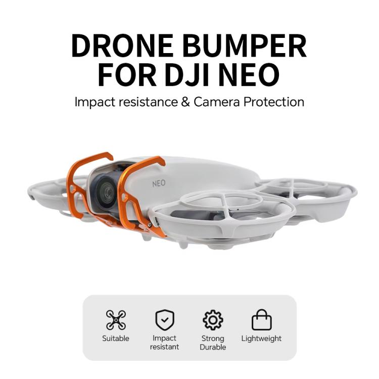 For DJI Neo RCSTQ Aluminum Alloy Crash Bar Convenient Quick Release Protective Stand - Orange