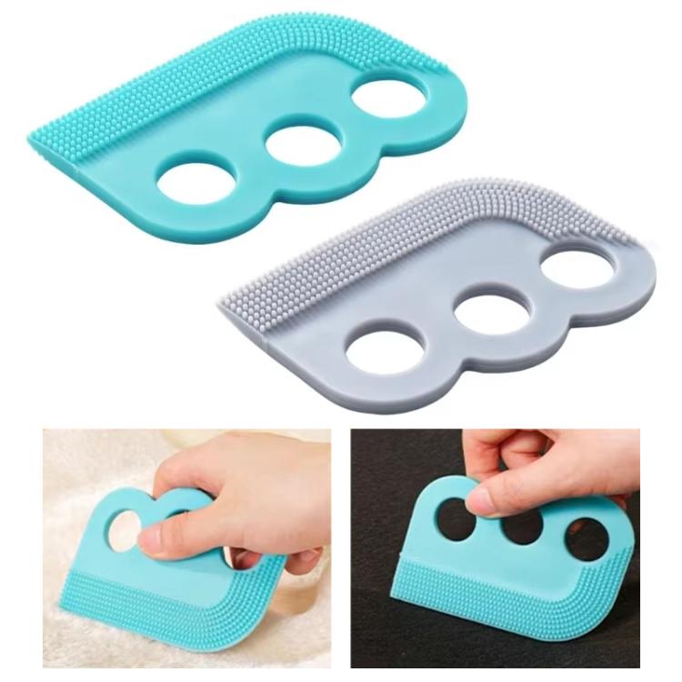 3pcs /Pack Double-sided Soft Rubber Pet Shaving Brush Sofa Clothing Hair Removal Brush