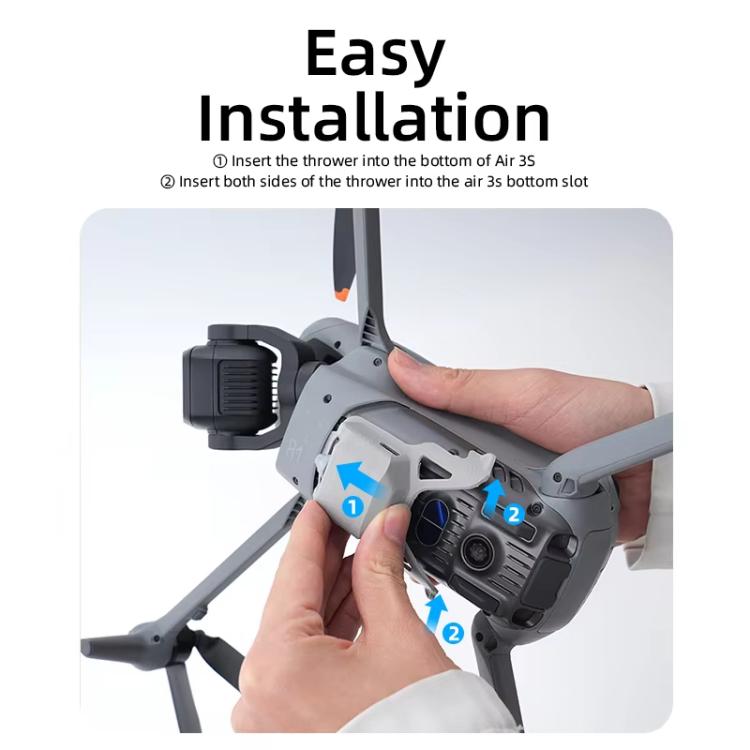 For DJI Air 3S RCSTQ Drone Air Thrower Transport Device - Thrower+Binding Line