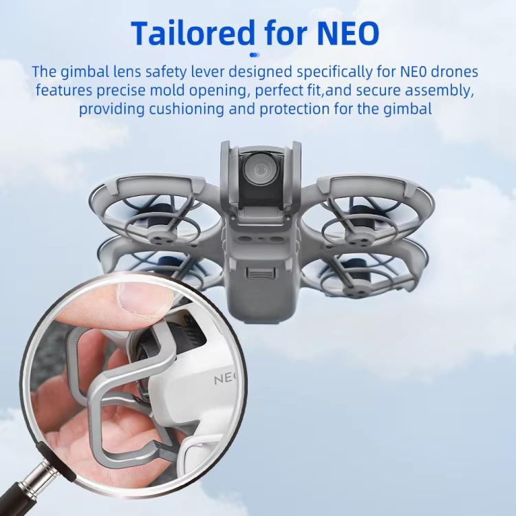 For DJI Neo BRDRC Metal Bumper Crash Bar Drone Gimbal Lens Protection Bracket Accessories - Silver
