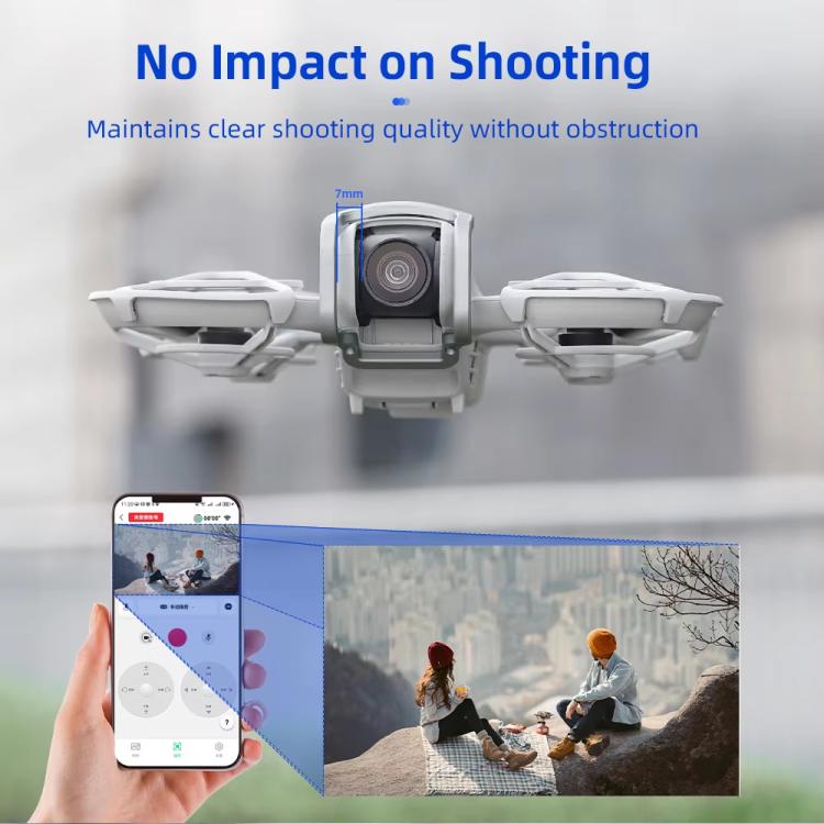 For DJI Neo BRDRC Metal Bumper Crash Bar Drone Gimbal Lens Protection Bracket Accessories - Silver