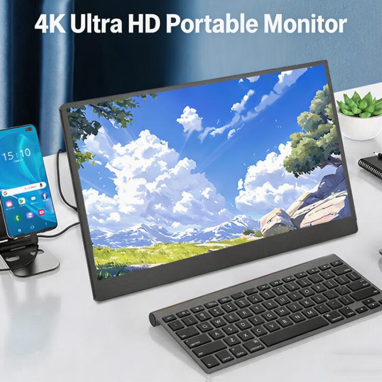 15.6 Inch 4K Portable Monitor Touchscreen UHD 3840x2160 External Screen With Full Lamination, USB-C HDMI Travel Monitor