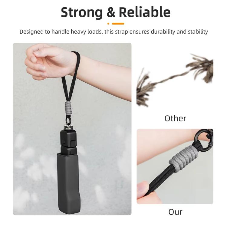 BRDRC Sports Camera Hand Lanyard With 1/4 inch Screw Loss Prevention Lanyard Wrist Strap Accessories