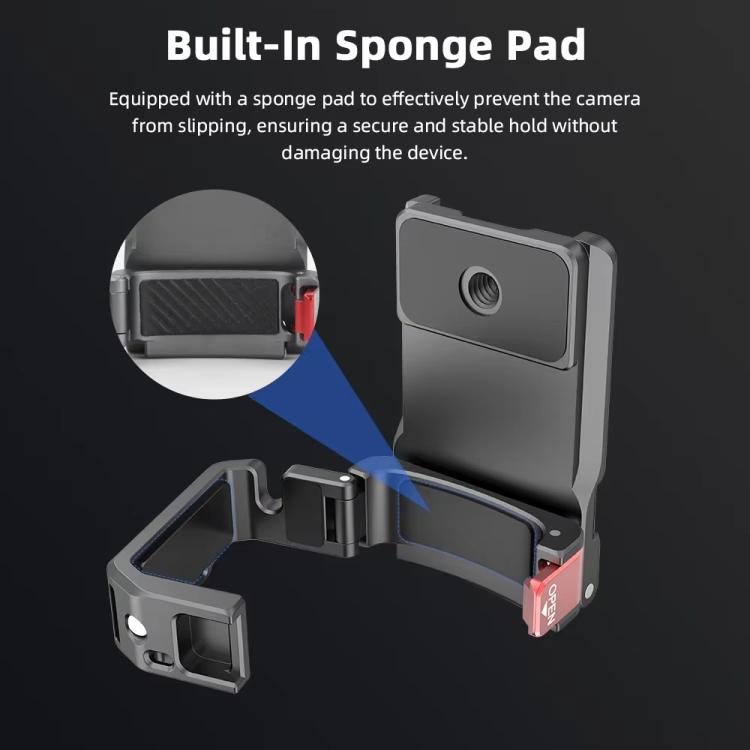 For DJI OSMO Pocket 3 BRDRC PO3005 Multi-functional Magnetic Base Expansion Back Clip Holder Adapter Bezel Accessory - Tarnish