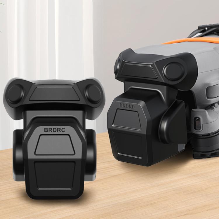 For DJI Air 3S BRDRC Lens Protective Cover Dustproof Anti-Knock Fixed Clip Gimbal Protector - Frosted Black