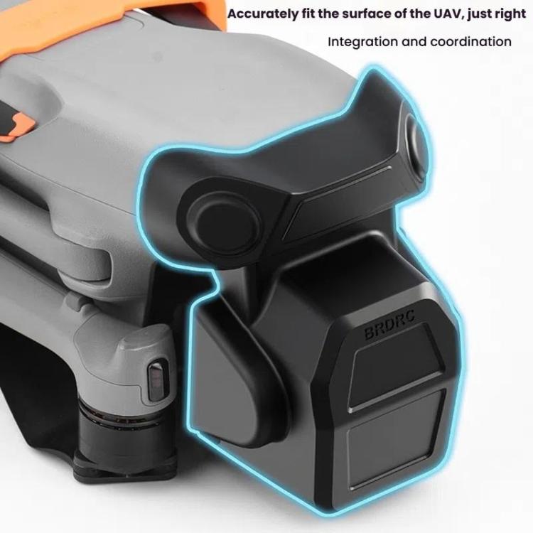 For DJI Air 3S BRDRC Lens Protective Cover Dustproof Anti-Knock Fixed Clip Gimbal Protector - Frosted Black