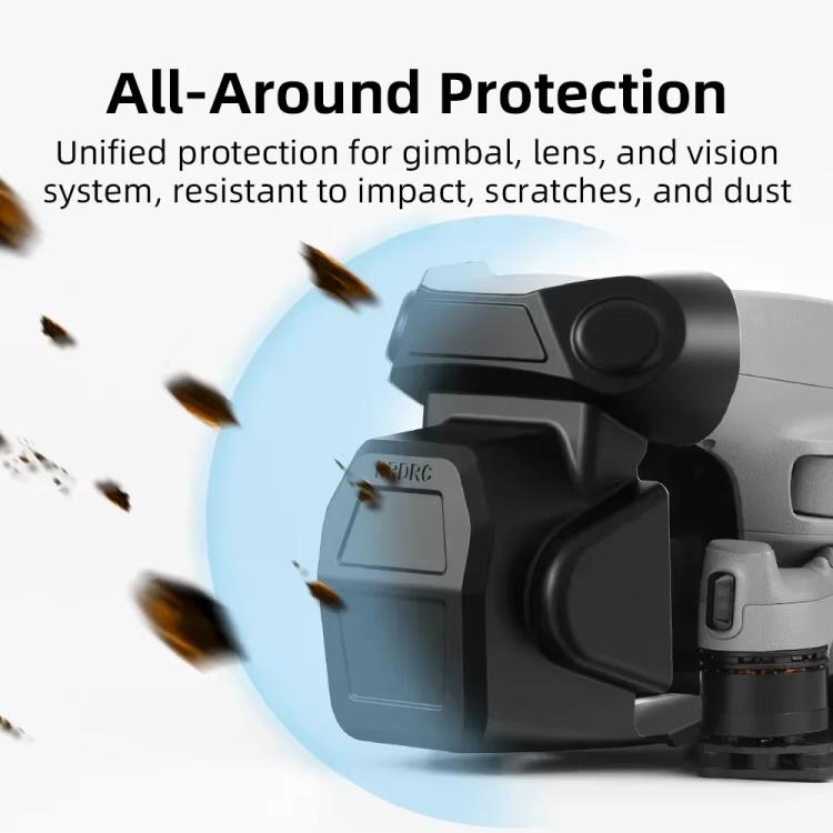 For DJI Air 3S BRDRC Lens Protective Cover Dustproof Anti-Knock Fixed Clip Gimbal Protector - Frosted Black