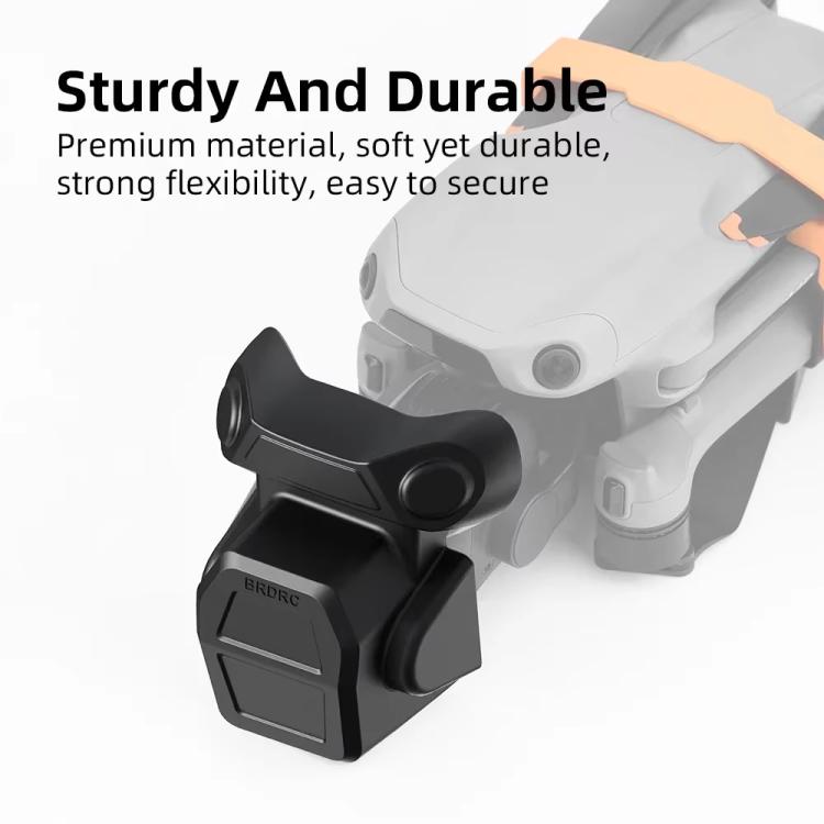 For DJI Air 3S BRDRC Lens Protective Cover Dustproof Anti-Knock Fixed Clip Gimbal Protector - Frosted Black