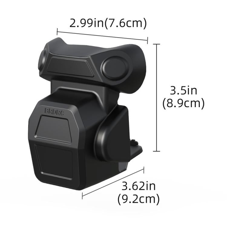For DJI Air 3S BRDRC Lens Protective Cover Dustproof Anti-Knock Fixed Clip Gimbal Protector - Frosted Black