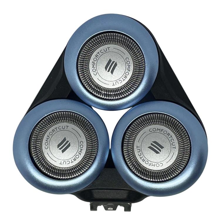 For Philips S6000 Series Shaver Head S6011 / S6015 / S6500, Cassette Replacement Head - Black Blue