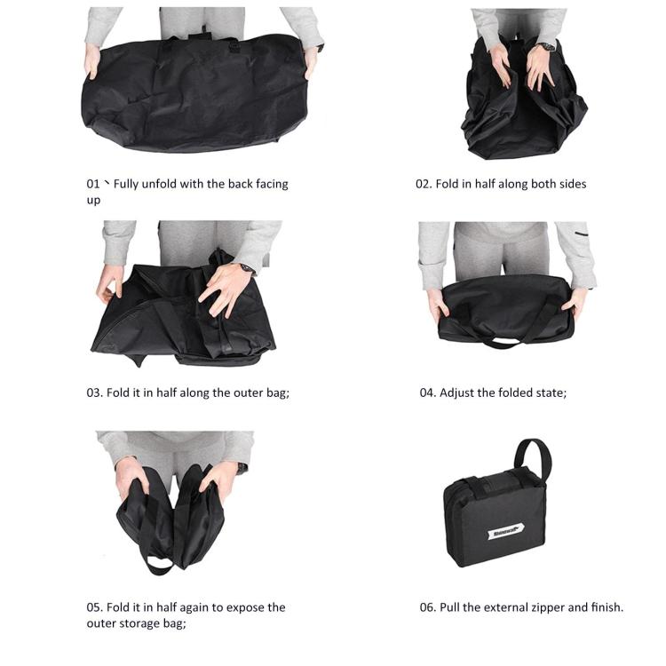 Rhinowalk RF203BK 20-inch Folding Bicycle Waterproof Storage Bag Bicycle Handbag - Black
