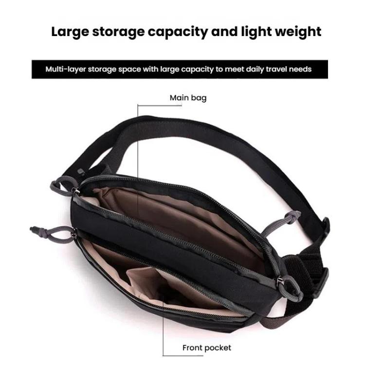 WEPOEWR Men Chest Bag Personalized Commuter Shoulder Bag Mobile Phone Waist Pack