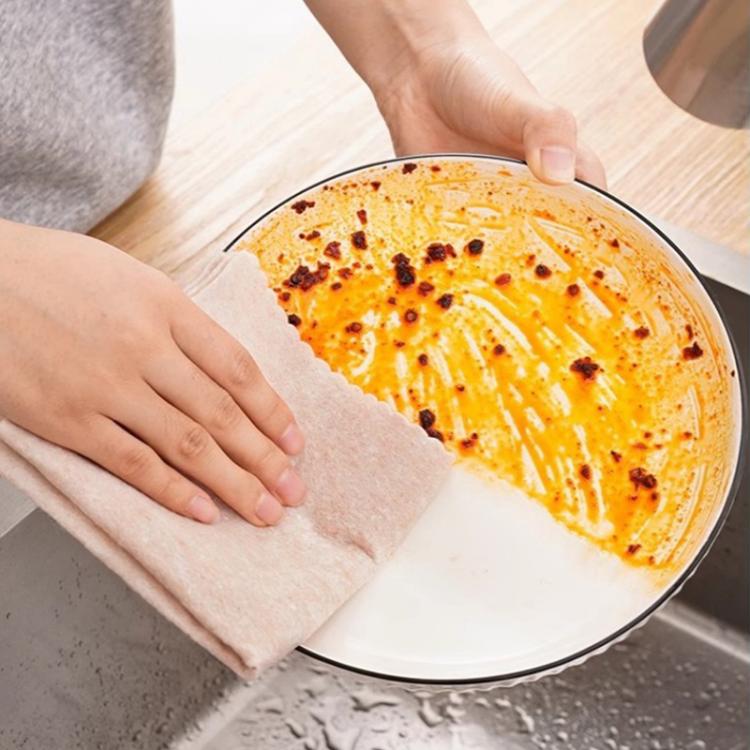 20pcs /Pack Thickened Loofah Rag Plant Fiber Oil-absorbing Kitchen Dishcloth, Size: 20x20cm
