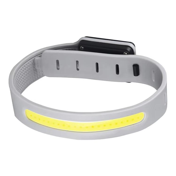 Rechargeable COB Armband Light Night Running Safety Warning Arm Leg Wristband Light - Gray