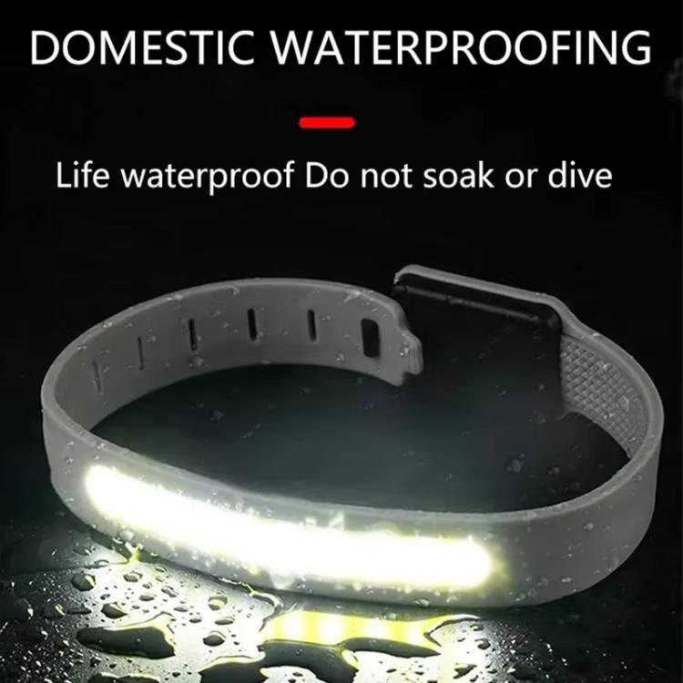 Rechargeable COB Armband Light Night Running Safety Warning Arm Leg Wristband Light - Gray