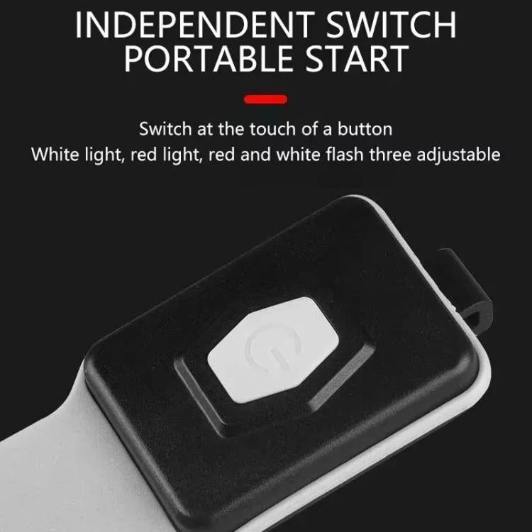 Rechargeable COB Armband Light Night Running Safety Warning Arm Leg Wristband Light - Gray