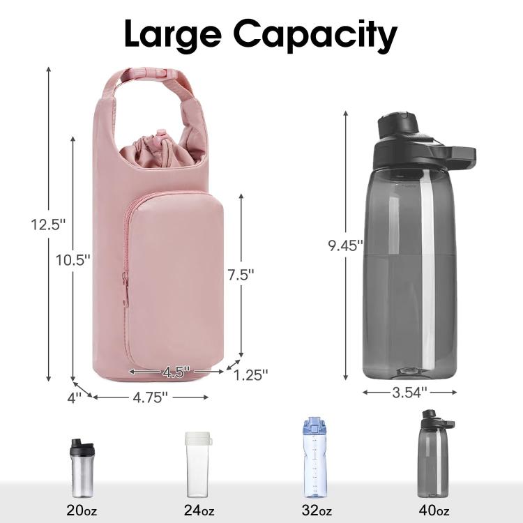 Oxford Cloth Outdoor Sports Water Bottle Cover Handheld Backpack Portable Thermos Mug Bag