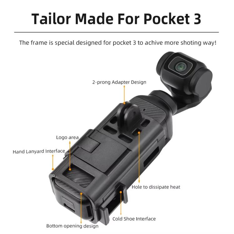 6pcs /Set For DJI Osmo Pocket 3 Flymile Magnetic Bracket Fixed Base Back Clip Adapter Bezel Accessories