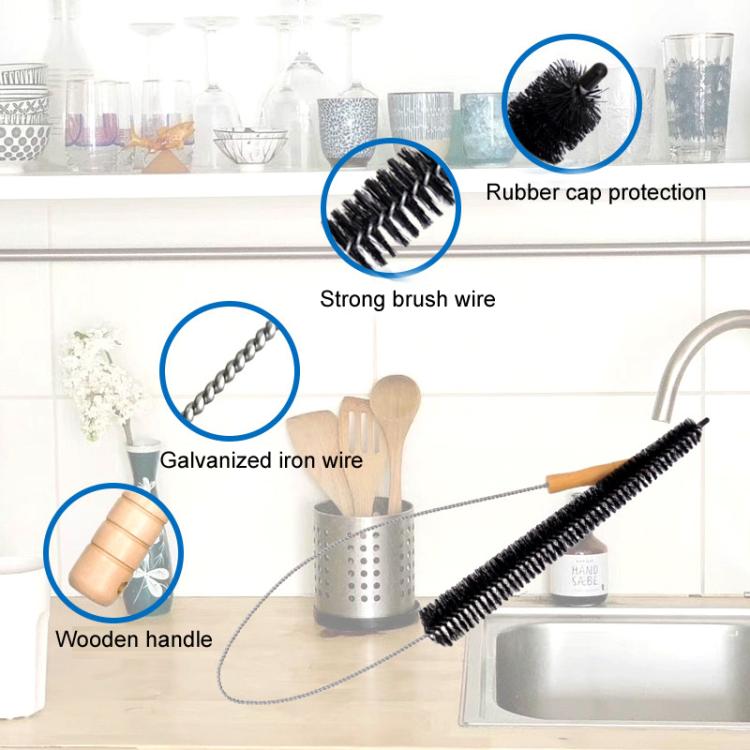 Long-handled Pipe Cleaning Brush Washing Machines Without Disassembly, Specifications: Half-hair