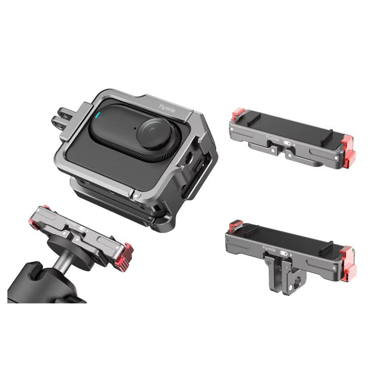 For Insta360 GO 3 / 3S Flymile Magnetic Metal Quick Release Base Sports Camera Adapter Bracket - Tarnish