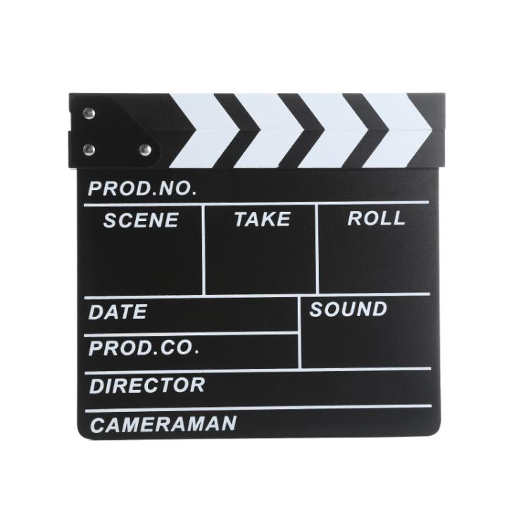Wooden Director Board Shooting Video Movie City Scene Record Board Photography Props, Style: Small P Black