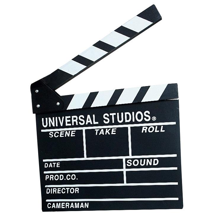 Wooden Director Board Shooting Video Movie City Scene Record Board Photography Props, Style: Small U Black