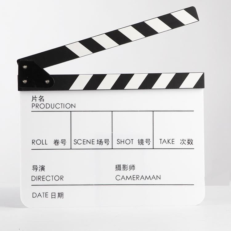 Wooden Director Board Shooting Video Movie City Scene Record Board Photography Props, Style: With Chinese Large White