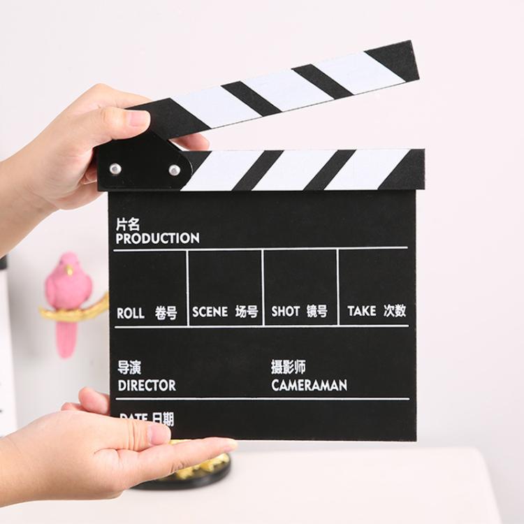 Wooden Director Board Shooting Video Movie City Scene Record Board Photography Props, Style: Large Red