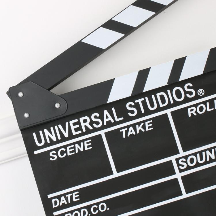 Wooden Director Board Shooting Video Movie City Scene Record Board Photography Props, Style: With Chinese Small White