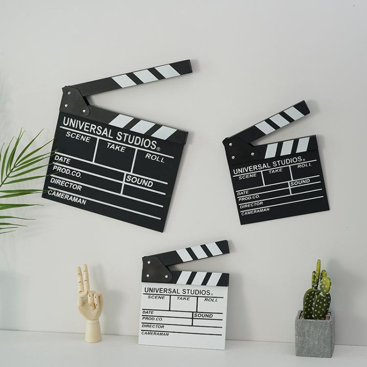 Wooden Director Board Shooting Video Movie City Scene Record Board Photography Props, Style: Large Red